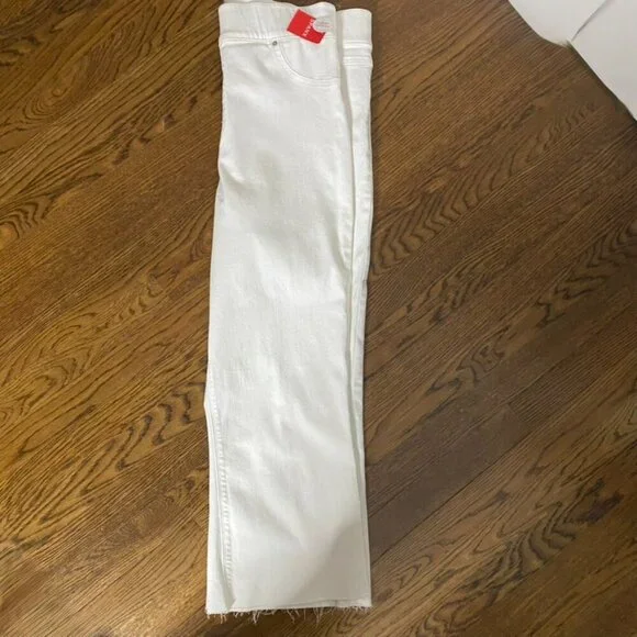 Spanx Cropped flare white pants size 2X women's wide elastic waist NWT - Picture 4 of 9